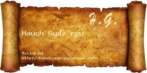 Hauch György névjegykártya